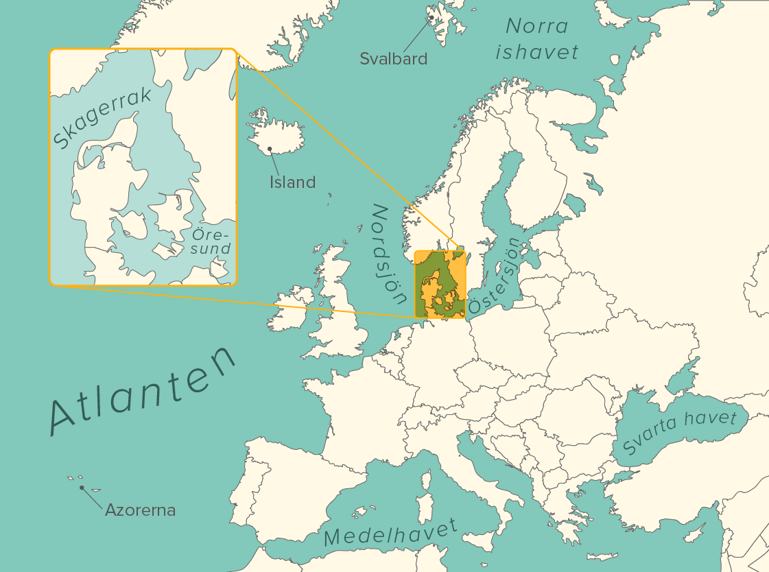 europas hav karta Europas hav – läromedel till lektion i geografi åk 4,5,6
