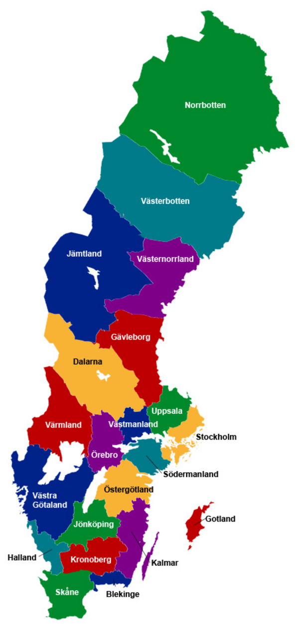 Sveriges indelning – läromedel i geografi åk 4,5,6